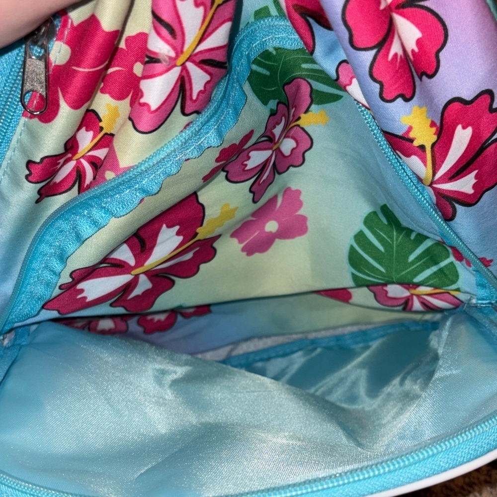 Disney Stitch Sparkly Floral Kids Drawstring Bag - Picture 4 of 6